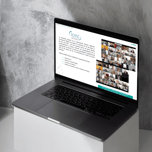 Diseño de mockup de computadora del ICMC